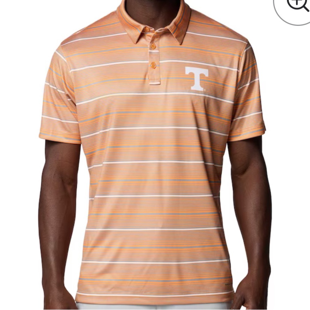 Tennessee Volunteers Columbia PFG Super Terminal Tackle™ Omni-Shade™ Stripe Polo